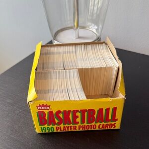Fleer 1990 Basketball NBA Player Photo Cards Yellow Box Vintage